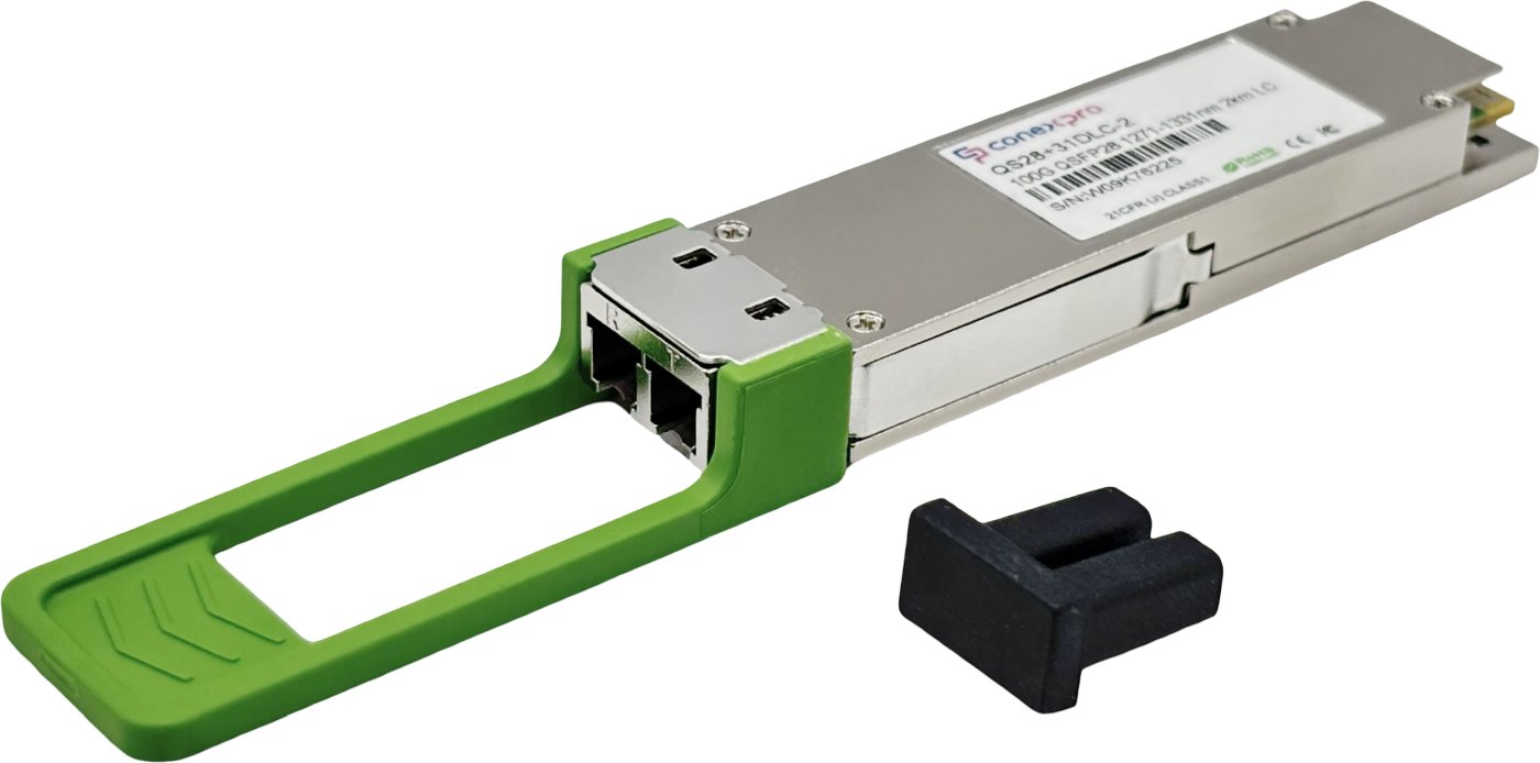 Conexpro 100G QSFP28 optický modul, SM, 1310nm, 2km, 2x LC, CWDM, DDM